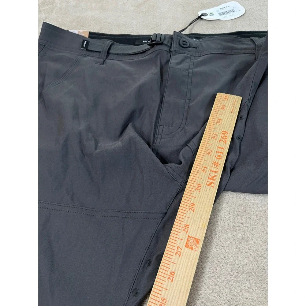 Prana Stretch Zion Slim Pant II Men's 40x30 Gray Hiking Cargo 1969831 $95 NEW